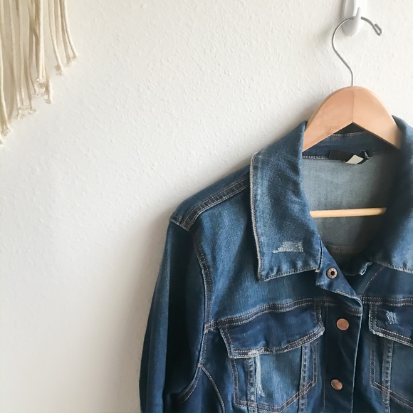 Lane Bryant Denim Jacket Slightly Distressed 22 - Picture 5 of 7